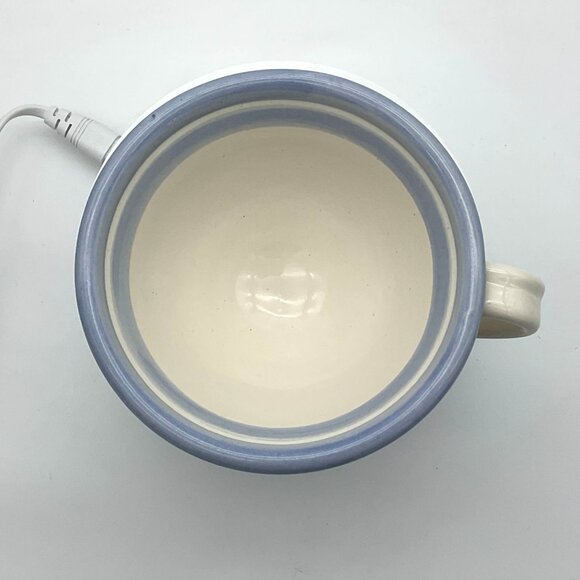 Carl & Eden Warne Studio Pottery Hand Painted Iris Oversized Coffee or Soup Cup - Picture 5 of 6